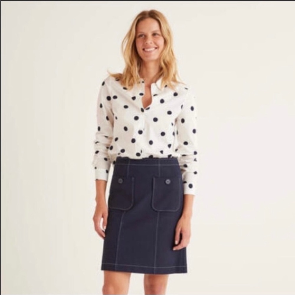 Boden Classic Button down 4P polka dot top